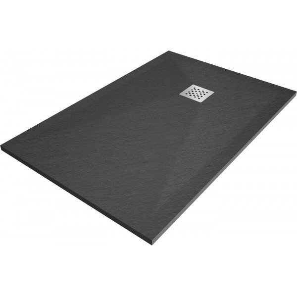 Mexen Stone+   SMC zuhanytálca 80 x 70 cm,  antracit - 44717080 Kompozit zuhanytálca Kompozit zuhanytálca