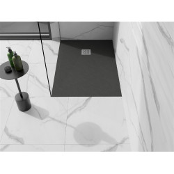 Mexen Stone+   SMC zuhanytálca 80 x 70 cm,  antracit - 44717080 Kompozit zuhanytálca Kompozit zuhanytálca