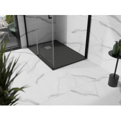 Mexen Stone+   SMC zuhanytálca 80 x 70 cm,  antracit - 44717080 Kompozit zuhanytálca Kompozit zuhanytálca