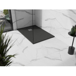 Mexen Stone+   SMC zuhanytálca 90 x 70 cm,  antracit - 44717090 Kompozit zuhanytálca Kompozit zuhanytálca