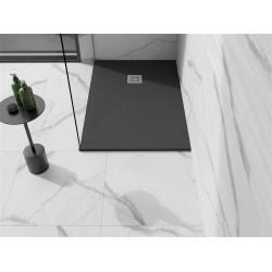 Mexen Stone+   SMC zuhanytálca 90 x 70 cm,  antracit - 44717090 Kompozit zuhanytálca Kompozit zuhanytálca