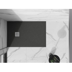 Mexen Stone+   SMC zuhanytálca 90 x 70 cm,  antracit - 44717090 Kompozit zuhanytálca Kompozit zuhanytálca