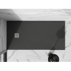 Mexen Stone+   SMC zuhanytálca 160 x 80 cm,  antracit - 44718016 Kompozit zuhanytálca Kompozit zuhanytálca