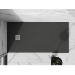 Mexen Stone+   SMC zuhanytálca 180 x 80 cm,  antracit - 44718018 Kompozit zuhanytálca Kompozit zuhanytálca