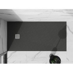 Mexen Stone+   SMC zuhanytálca 180 x 100 cm,  antracit - 44711018 Kompozit zuhanytálca Kompozit zuhanytálca