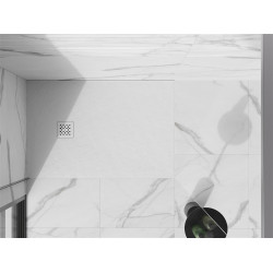 Mexen Stone+   SMC zuhanytálca 110 x 70 cm, fehér ,  takaró fehér - 44107011-W Kompozit zuhanytálca Kompozit zuhanytálca