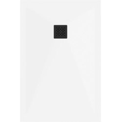 Mexen Stone+   SMC zuhanytálca 90 x 80 cm, fehér ,  takaró fekete - 44108090-B Kompozit zuhanytálca Kompozit zuhanytálca