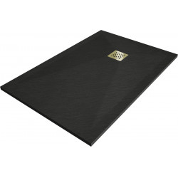 Mexen Stone+   SMC zuhanytálca 90 x 70 cm,  fekete ,  takaró arany - 44707090-G Kompozit zuhanytálca Kompozit zuhanytálca Kompozit zuhanytálca 0 Mexen