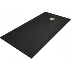 Mexen Stone+   SMC zuhanytálca 160 x 70 cm,  fekete ,  takaró arany - 44707016-G Kompozit zuhanytálca Kompozit zuhanytálca Kompozit zuhanytálca 0 Mexen