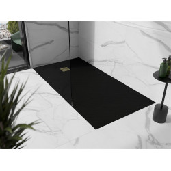Mexen Stone+   SMC zuhanytálca 160 x 70 cm,  fekete ,  takaró arany - 44707016-G Kompozit zuhanytálca Kompozit zuhanytálca Kompozit zuhanytálca 0 Mexen