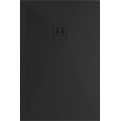 Mexen Stone+   SMC zuhanytálca 90 x 70 cm,  fekete ,  takaró fekete - 44707090-B Kompozit zuhanytálca Kompozit zuhanytálca