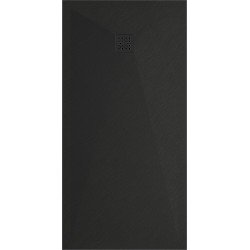 Mexen Stone+   SMC zuhanytálca 180 x 80 cm,  fekete ,  takaró fekete - 44708018-B Kompozit zuhanytálca Kompozit zuhanytálca