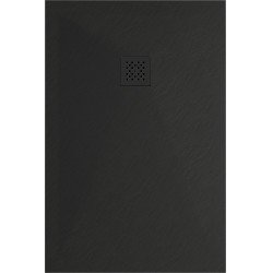 Mexen Stone+   SMC zuhanytálca 100 x 90 cm,  fekete ,  takaró fekete - 44709010-B Kompozit zuhanytálca Kompozit zuhanytálca