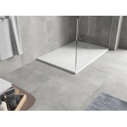 Mexen Hugo   SMC zuhanytálca  90 x 70 cm, fehér ,  takaró inox - 42107090-X Kompozit zuhanytálca Kompozit zuhanytálca