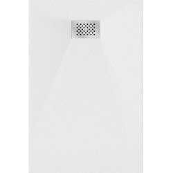 Mexen Hugo   SMC zuhanytálca  90 x 70 cm, fehér ,  takaró inox - 42107090-X Kompozit zuhanytálca Kompozit zuhanytálca