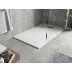 Mexen Hugo   SMC zuhanytálca  140 x 70 cm, fehér ,  takaró inox - 42107014-X Kompozit zuhanytálca Kompozit zuhanytálca