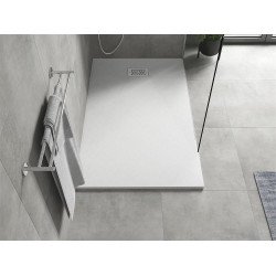 Mexen Hugo   SMC zuhanytálca  140 x 70 cm, fehér ,  takaró inox - 42107014-X Kompozit zuhanytálca Kompozit zuhanytálca