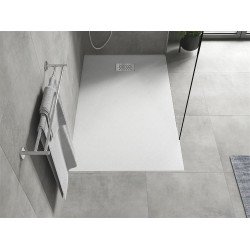 Mexen Hugo   SMC zuhanytálca  140 x 70 cm, fehér ,  takaró inox - 42107014-X Kompozit zuhanytálca Kompozit zuhanytálca