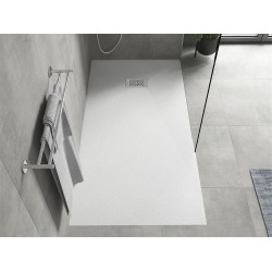 Mexen Hugo   SMC zuhanytálca  170 x 80 cm, fehér ,  takaró inox - 42108017-X Kompozit zuhanytálca Kompozit zuhanytálca