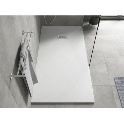 Mexen Hugo   SMC zuhanytálca  180 x 80 cm, fehér ,  takaró inox - 42108018-X Kompozit zuhanytálca Kompozit zuhanytálca