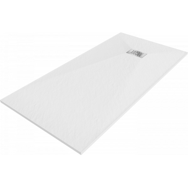 Mexen Hugo   SMC zuhanytálca  170 x 90 cm, fehér ,  takaró inox - 42109017-X Kompozit zuhanytálca Kompozit zuhanytálca