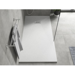 Mexen Hugo   SMC zuhanytálca  170 x 90 cm, fehér ,  takaró inox - 42109017-X Kompozit zuhanytálca Kompozit zuhanytálca