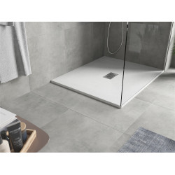 Mexen Hugo   SMC zuhanytálca  110 x 100 cm, fehér ,  takaró inox - 42101011-X Kompozit zuhanytálca Kompozit zuhanytálca