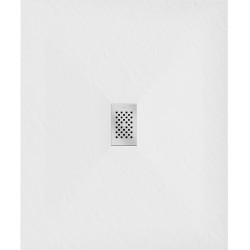 Mexen Hugo   SMC zuhanytálca  120 x 100 cm, fehér ,  takaró inox - 42101012-X Kompozit zuhanytálca Kompozit zuhanytálca
