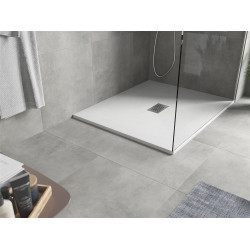 Mexen Hugo   SMC zuhanytálca  120 x 100 cm, fehér ,  takaró inox - 42101012-X Kompozit zuhanytálca Kompozit zuhanytálca