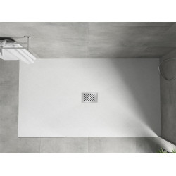 Mexen Hugo   SMC zuhanytálca  150 x 100 cm, fehér ,  takaró inox - 42101015-X Kompozit zuhanytálca Kompozit zuhanytálca