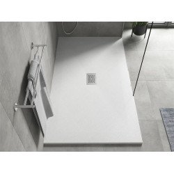 Mexen Hugo   SMC zuhanytálca  150 x 100 cm, fehér ,  takaró inox - 42101015-X Kompozit zuhanytálca Kompozit zuhanytálca