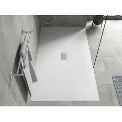 Mexen Hugo   SMC zuhanytálca  150 x 100 cm, fehér ,  takaró inox - 42101015-X Kompozit zuhanytálca Kompozit zuhanytálca