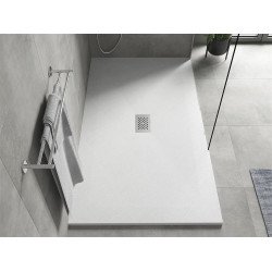 Mexen Hugo   SMC zuhanytálca  160 x 100 cm, fehér ,  takaró inox - 42101016-X Kompozit zuhanytálca Kompozit zuhanytálca