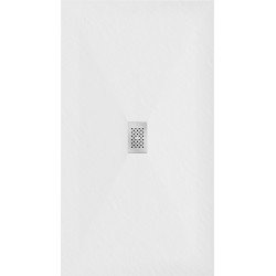 Mexen Hugo   SMC zuhanytálca  160 x 100 cm, fehér ,  takaró inox - 42101016-X Kompozit zuhanytálca Kompozit zuhanytálca