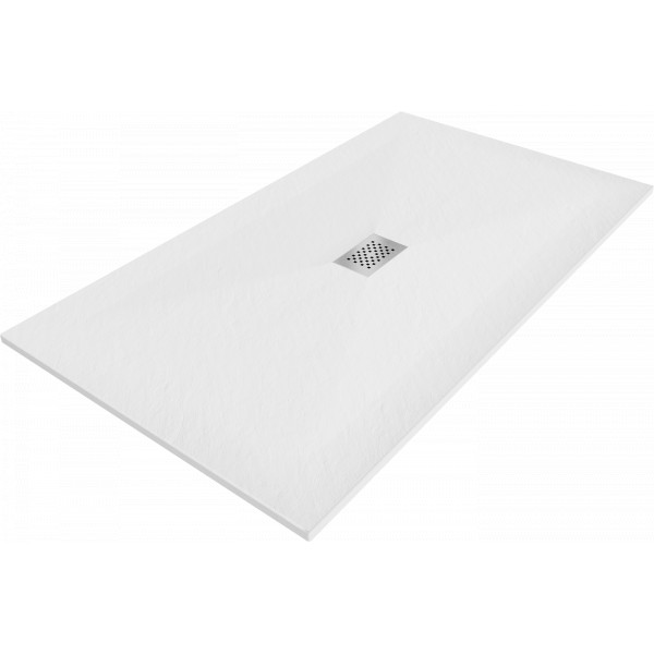 Mexen Hugo   SMC zuhanytálca  170 x 100 cm, fehér ,  takaró inox - 42101017-X Kompozit zuhanytálca Kompozit zuhanytálca