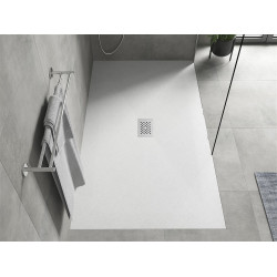 Mexen Hugo   SMC zuhanytálca  170 x 100 cm, fehér ,  takaró inox - 42101017-X Kompozit zuhanytálca Kompozit zuhanytálca