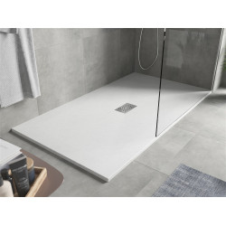 Mexen Hugo   SMC zuhanytálca  170 x 100 cm, fehér ,  takaró inox - 42101017-X Kompozit zuhanytálca Kompozit zuhanytálca