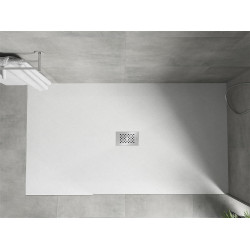 Mexen Hugo   SMC zuhanytálca  200 x 100 cm, fehér ,  takaró inox - 42101020-X Kompozit zuhanytálca Kompozit zuhanytálca