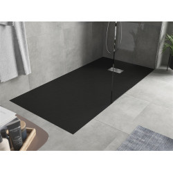 Mexen Hugo   SMC zuhanytálca  180 x 90 cm,  fekete ,  takaró inox - 42709018-X Kompozit zuhanytálca Kompozit zuhanytálca Kompozit zuhanytálca 0 Mexen