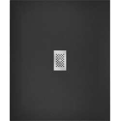 Mexen Hugo   SMC zuhanytálca  120 x 100 cm,  fekete ,  takaró inox - 42701012-X Kompozit zuhanytálca Kompozit zuhanytálca