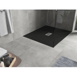 Mexen Hugo   SMC zuhanytálca  120 x 100 cm,  fekete ,  takaró inox - 42701012-X Kompozit zuhanytálca Kompozit zuhanytálca Kompozit zuhanytálca 0 Mexen
