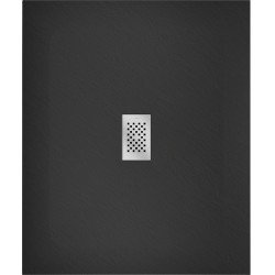 Mexen Hugo   SMC zuhanytálca  120 x 100 cm,  fekete ,  takaró inox - 42701012-X Kompozit zuhanytálca Kompozit zuhanytálca