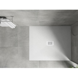 Mexen Hugo   SMC zuhanytálca  140 x 100 cm, fehér ,  takaró fehér - 42101014-W Kompozit zuhanytálca Kompozit zuhanytálca