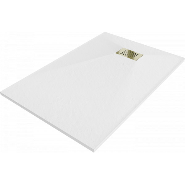 Mexen Hugo   SMC zuhanytálca  90 x 70 cm, fehér ,  takaró arany - 42107090-G Kompozit zuhanytálca Kompozit zuhanytálca