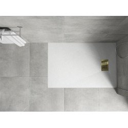Mexen Hugo   SMC zuhanytálca  120 x 70 cm, fehér ,  takaró arany - 42107012-G Kompozit zuhanytálca Kompozit zuhanytálca