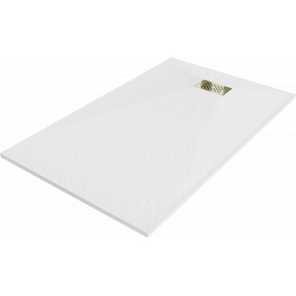 Mexen Hugo   SMC zuhanytálca  150 x 80 cm, fehér ,  takaró arany - 42108015-G Kompozit zuhanytálca Kompozit zuhanytálca