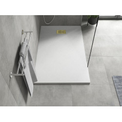 Mexen Hugo   SMC zuhanytálca  150 x 80 cm, fehér ,  takaró arany - 42108015-G Kompozit zuhanytálca Kompozit zuhanytálca