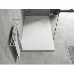 Mexen Hugo   SMC zuhanytálca  150 x 80 cm, fehér ,  takaró arany - 42108015-G Kompozit zuhanytálca Kompozit zuhanytálca