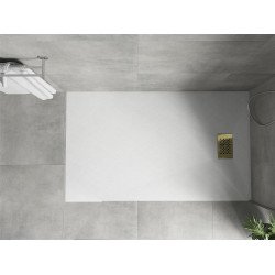 Mexen Hugo   SMC zuhanytálca  150 x 80 cm, fehér ,  takaró arany - 42108015-G Kompozit zuhanytálca Kompozit zuhanytálca