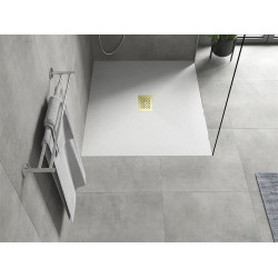 Mexen Hugo   SMC zuhanytálca  120 x 100 cm, fehér ,  takaró arany - 42101012-G Kompozit zuhanytálca Kompozit zuhanytálca